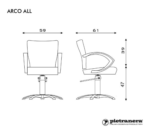 Кресло парикмахерское Pietranera ARCO ALL 31A.7R