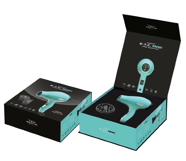 Фен Gamma PIU SRL E-T.C. MINI бирюзовый 1200W 115 Фен Gamma PIU SRL E-T.C. MINI бирюзовый 1200W 115