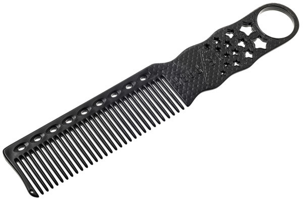 Расческая для стрижки коротких волос под машинку Y.S.PARK карбон YS-280 soft carbon