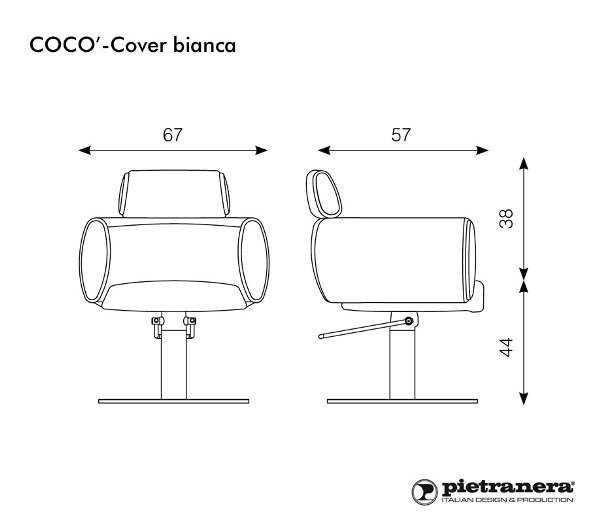 Кресло парикмахерское Pietranera COCO' 111.7R