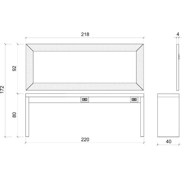 Зеркало парикмахерское Gamma&Bross COCOBAR 220 GSCS00P Зеркало парикмахерское Gamma&Bross COCOBAR 220 GSCS00P