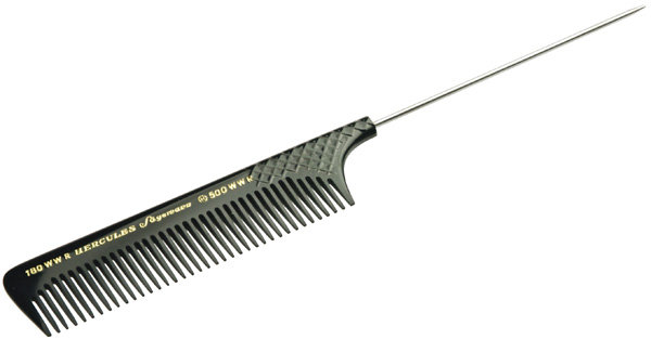 Расчёска HERCULES каучуковая c металлическим хвостиком, 21,7 см 180 WR9 Расчёска HERCULES каучуковая c металлическим хвостиком, 21,7 см 180 WR9