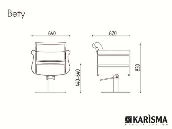 Кресло парикмахерское Karisma BETTY K41.17L Кресло парикмахерское Karisma BETTY K41.17L