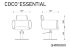 Кресло парикмахерское Pietranera COCO ESSENTIAL 106.17L Кресло парикмахерское Pietranera COCO ESSENTIAL 106.17L