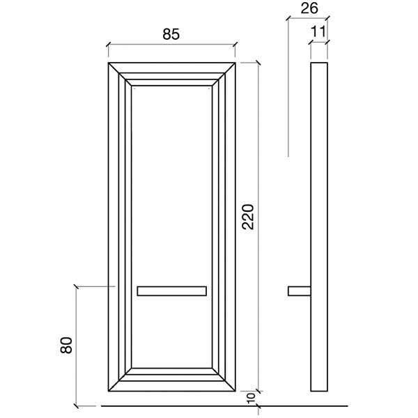Зеркало парикмахерское Gamma&Bross OTELLO GCMW020PL