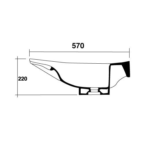 Раковина малая черная 200116 Раковина малая черная 200116