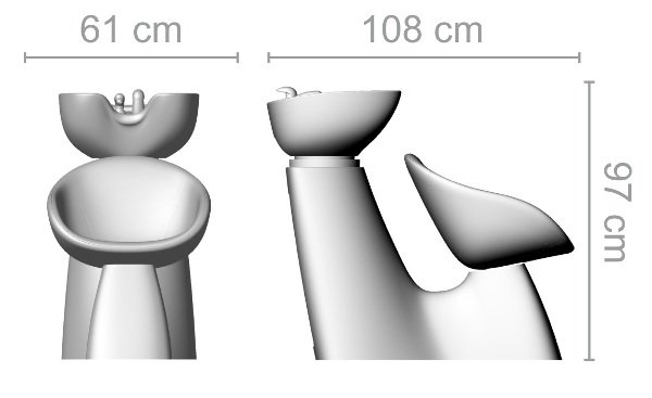Мойка парикмахерская Ceriotti FIBER ASYA G57097 B