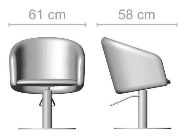 Кресло парикмахерское Ceriotti JANE коричневое G407809S