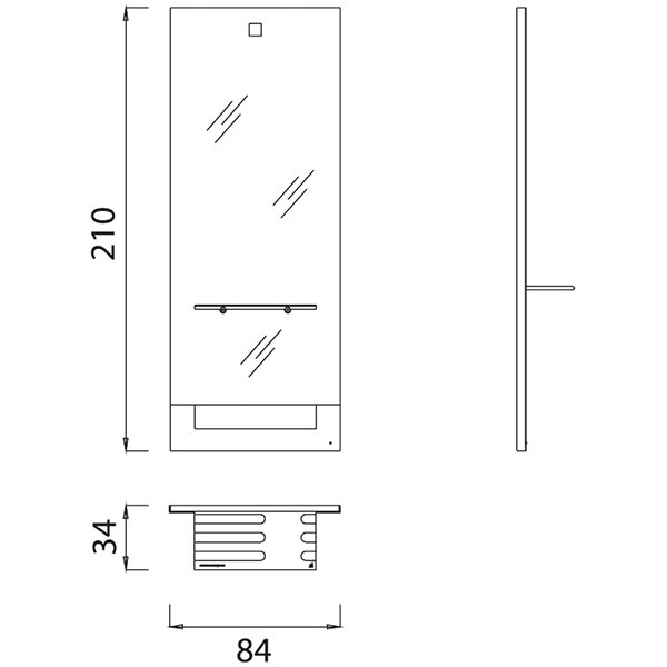 Зеркало парикмахерское Gamma&Bross EDONUDO GAVA054PL