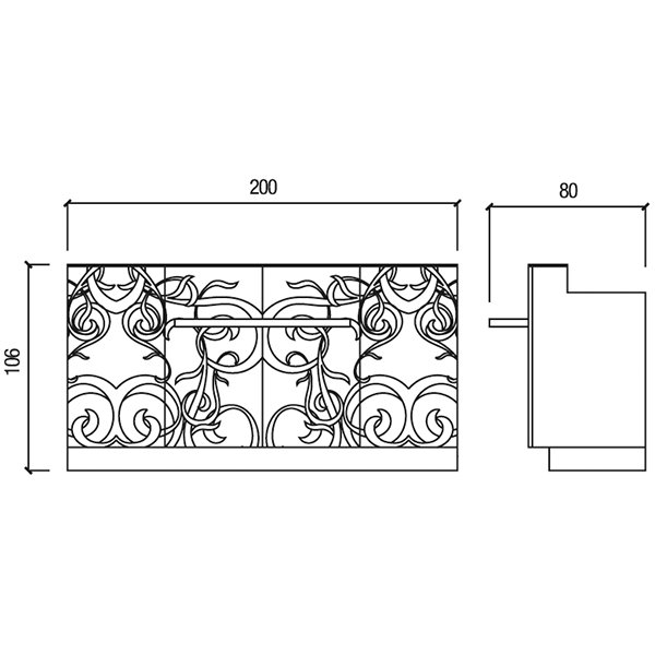 Стойка администратора Gamma&Bross SUNRISE DESK GAF0100RE Стойка администратора Gamma&Bross SUNRISE DESK GAF0100RE