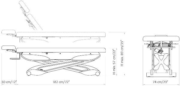 Кушетка массажная LEMI SERENEYA 1S 187-1 RN Кушетка массажная LEMI SERENEYA 1S 187-1 RN