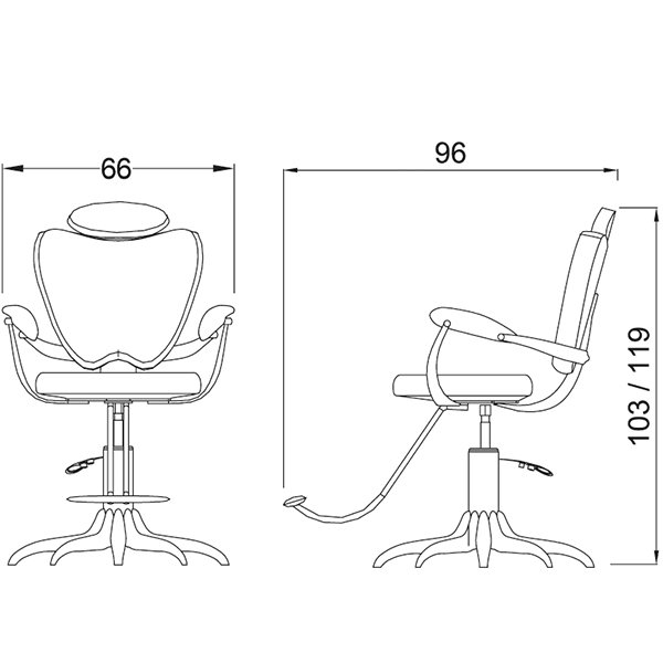 Кресло парикмахерское Gamma&Bross MR RAY CMA002PO