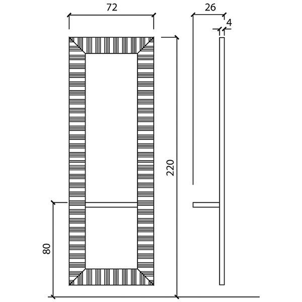 Зеркало парикмахерское Gamma&Bross MIRUS GSMI001P