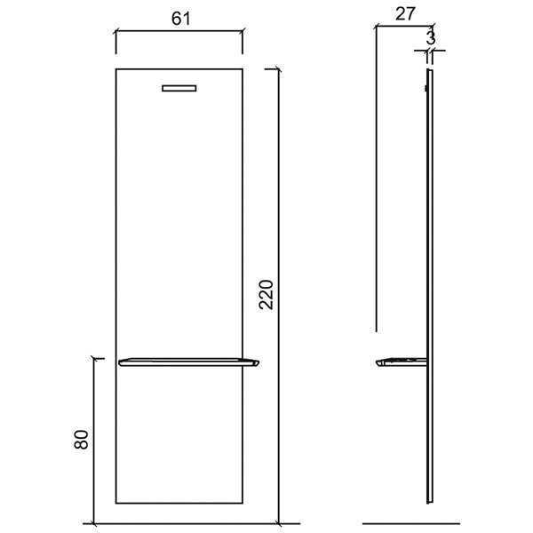 Зеркало парикмахерское Gamma&Bross ECO GSEC001P/Promo