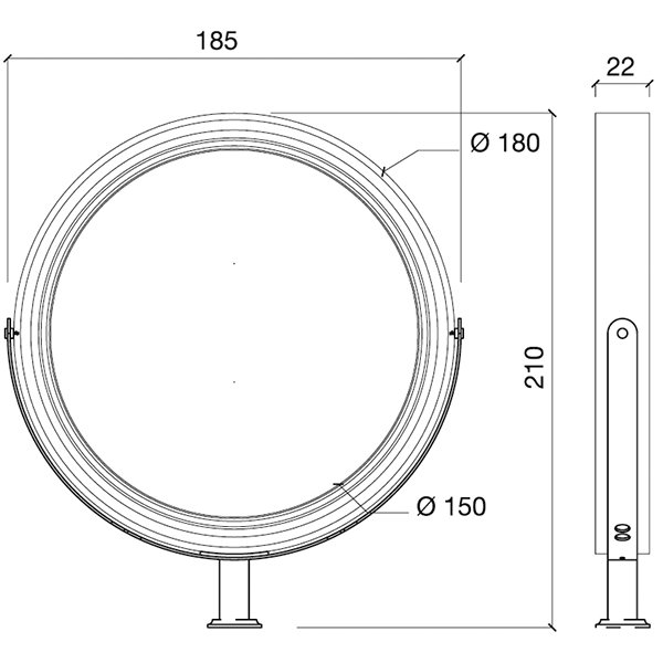 Зеркало парикмахерское Gamma&Bross NABUCCO GCMW030PL