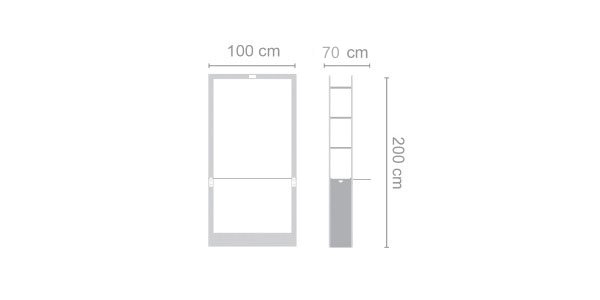 Зеркало парикмахерское Ceriotti STATE S-DB P9896N