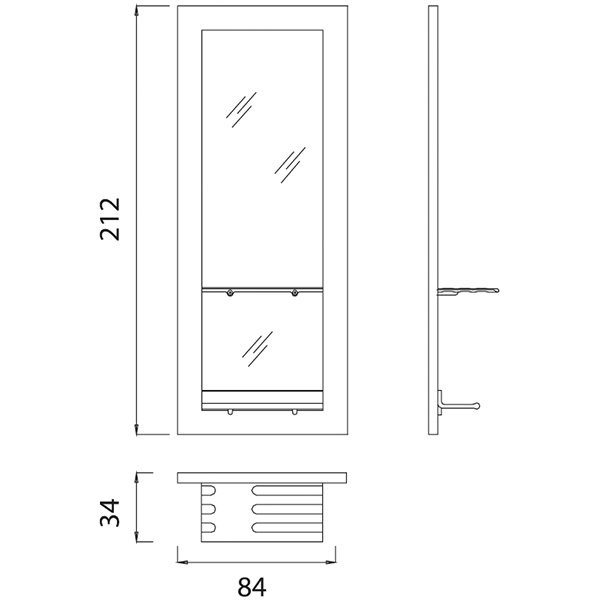 Зеркало парикмахерское Gamma&Bross EDO GAVA050PL