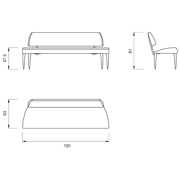 Диван Gamma&Bross PRISKO 3 GAVA016DI