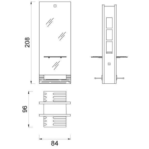 Зеркало парикмахерское Gamma&Bross EDODOPPIO GAVA056PL