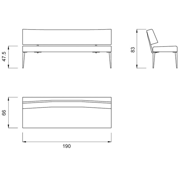 Диван Gamma&Bross HEBROS 3 GAVA020DI3