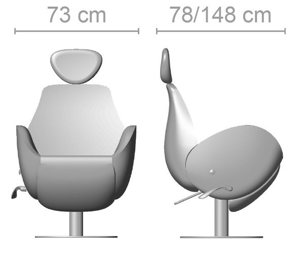 Кресло парикмахерское Ceriotti LEIDY SUPERIOR P405306