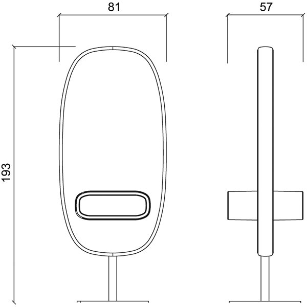 Зеркало парикмахерское Gamma&Bross HUMAN CENTRAL GKR0015PO