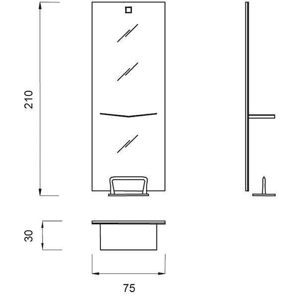 Зеркало парикмахерское Gamma&Bross REIKI GAVA025PL