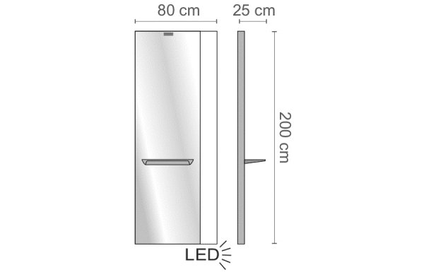 Зеркало парикмахерское Ceriotti LIGHT P9802