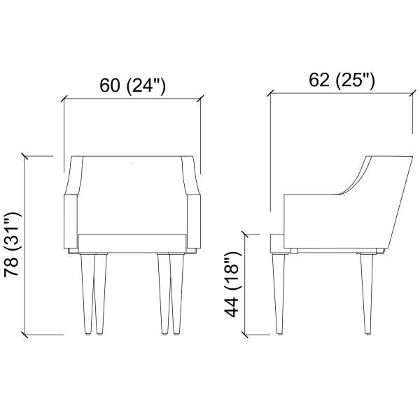 Кресло для ожидания Gamma&Bross BIRKSOFA GSBK010SO