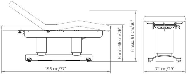 Кушетка массажная LEMI GEMYA 131 LN