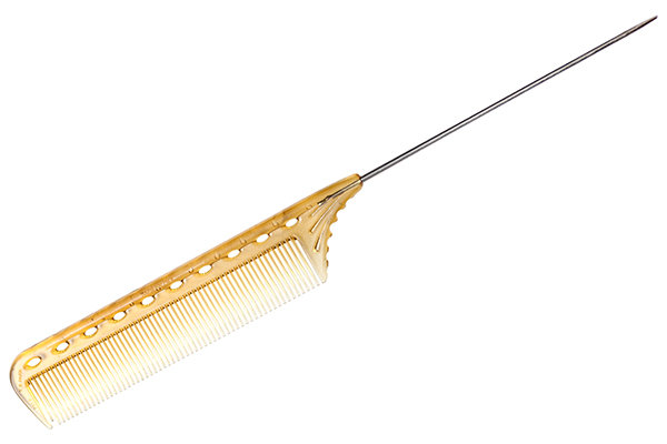 Расчёска с металлическим хвостиком гибкая Y.S.PARK янтарная YS-102 camel Расчёска с металлическим хвостиком гибкая Y.S.PARK янтарная YS-102 camel