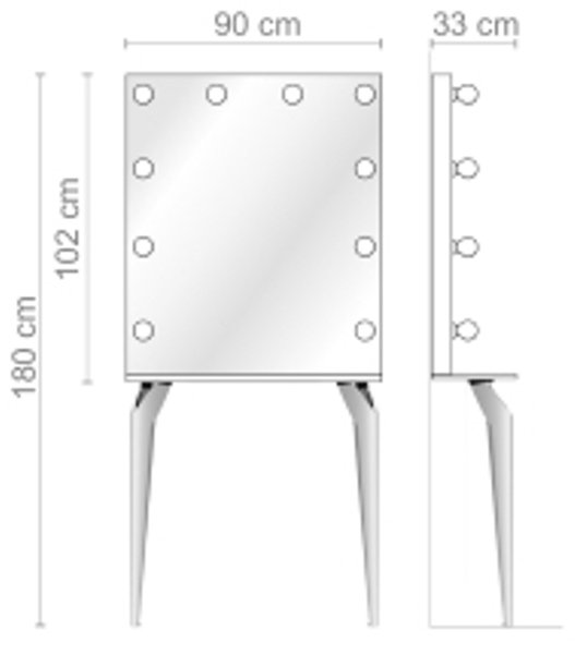 Зеркало парикмахерское Ceriotti BACKSTAGE ALU P9804