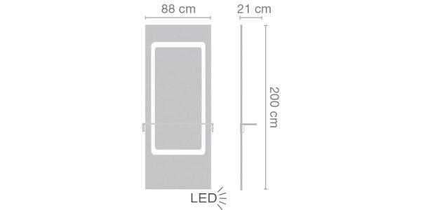 Зеркало парикмахерское Ceriotti LUME P9815
