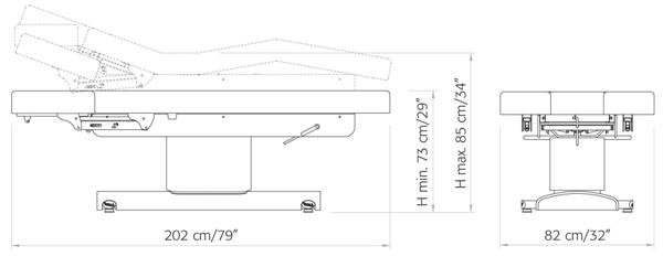 Кушетка массажная LEMI CENTRUN EVO 186 RN Кушетка массажная LEMI CENTRUN EVO 186 RN