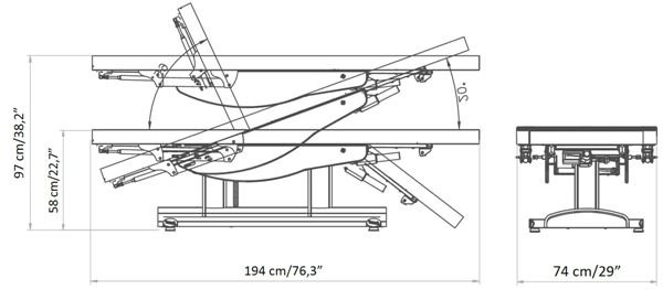 Кушетка массажная LEMI VERONA EVO 816 EVO RN