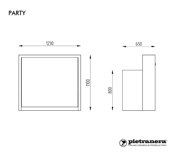 Стойка администратора Pietranera PARTY CLASS 657N.2.L Стойка администратора Pietranera PARTY CLASS 657N.2.L