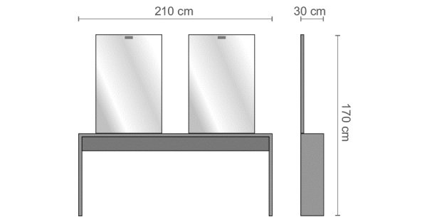 Зеркало парикмахерское Ceriotti FAIR 2P G9807B