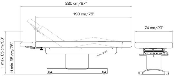 Кушетка LEMI CENTRUN 130 3M RN