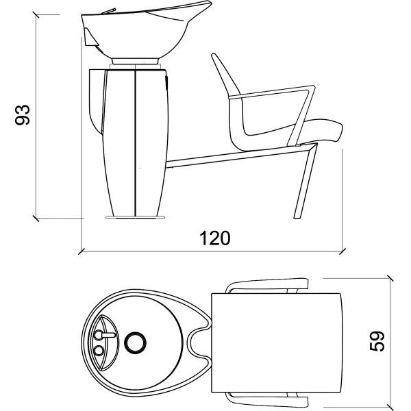 Мойка парикмахерская Gamma&Bross GRALUOTIS GSAE001BN Мойка парикмахерская Gamma&Bross GRALUOTIS GSAE001BN