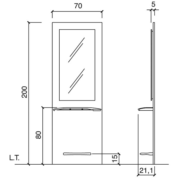 Зеркало парикмахерское Gamma&Bross SANBO GSSA001P1 Зеркало парикмахерское Gamma&Bross SANBO GSSA001P1