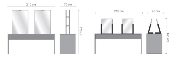 Зеркало парикмахерское Ceriotti FAIR 4C G9812B