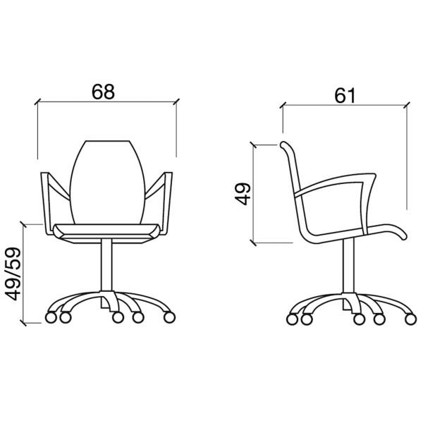 Стул Gamma&Bross NIKE GLOSS GSP0037PE