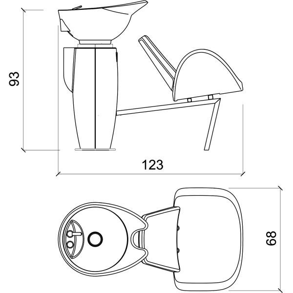 Мойка парикмахерская Gamma&Bross GRALIWASH GSAW001BN/Promo