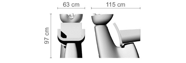 Мойка парикмахерская Ceriotti FIBER GAIA G57160 B