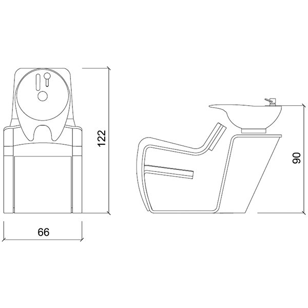 Мойка парикмахерская Gamma&Bross BLACKWASH GAVA316LABA