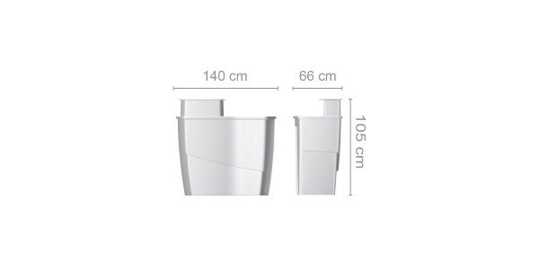 Стойка администратора Ceriotti AMYRA P9911B Стойка администратора Ceriotti AMYRA P9911B