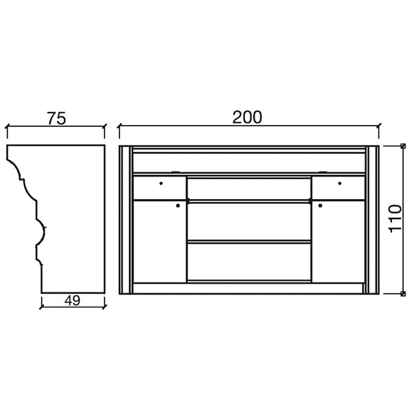 Стойка администратора Gamma&Bross ALZIRA (200) GCMW042CA
