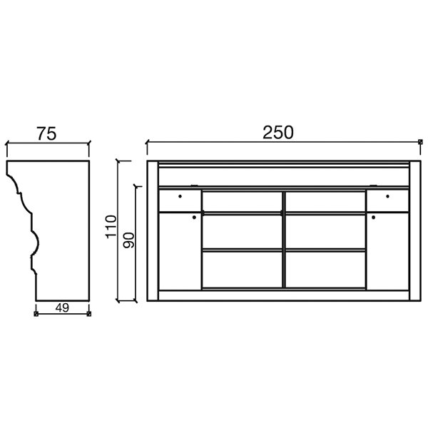 Стойка администратора Gamma&Bross ALZIRA (250) GCMW044CA