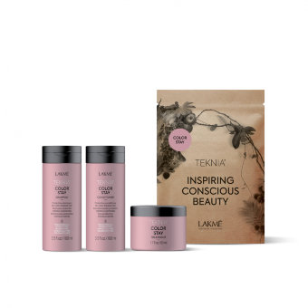 Дорожный набор для защиты цвета окрашенных волос LAKME COLOR STAY INSPIRING CONSCIOUT - BEAUTY (шампунь, кондиционер, маска) 44517