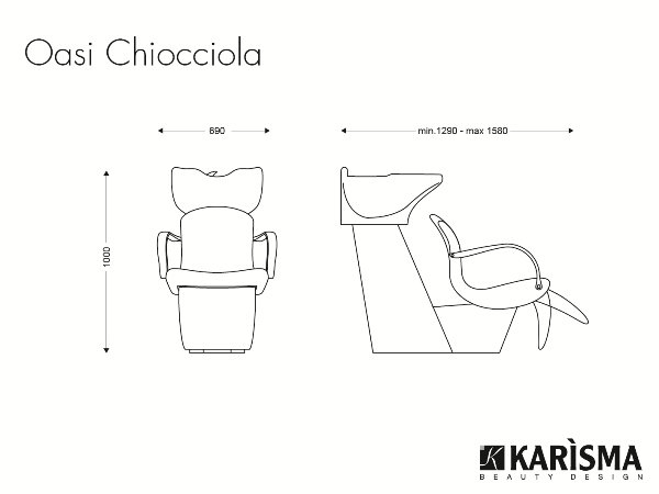 Мойка парикмахерская Karisma OASI CHIOCCIOLA K512 Мойка парикмахерская Karisma OASI CHIOCCIOLA K512